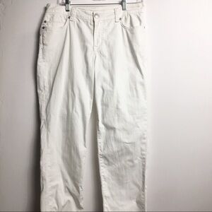 Ak Anne Klein White Jeans Relaxed fit Size 8